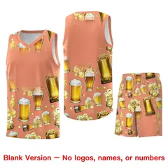 Light Orange Beer Bubble National Beer Day Basketball Jersey 7