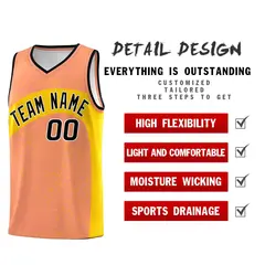 Light Orange Gold Irregular Dot Graffiti Basketball Jersey 2