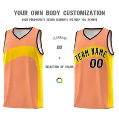 Light Orange Gold Irregular Dot Graffiti Basketball Jersey 3