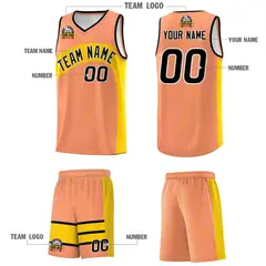 Light Orange Gold Irregular Dot Graffiti Basketball Jersey 5