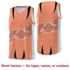 Light Orange Silver Snake Scale Venomous Fang Graffiti Basketball Jersey 6