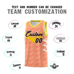 Light Orange White Halloween Bat Pattern Basketball Jersey 4