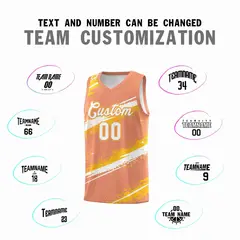 Light Orange Yellow White Reversible Basketball Jersey Stellar Strike 2