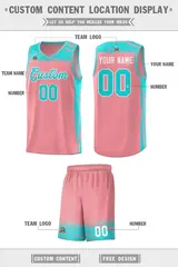 Light Pink Aqua Graffiti Pattern Basketball Jersey 2