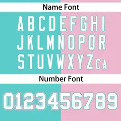 Light Pink Aqua Stripe-Solid Combo Baseball Jersey 4