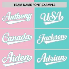 Light Pink Aqua Striped Two Tone Authentic Baseball Jersey 3