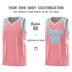 Light Pink Arrow Graffiti Pattern Basketball Jersey 3
