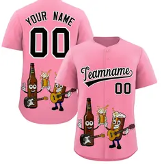 Light Pink Beer Day Parties Baseball Jersey