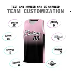 Light Pink Black Gradient Basketball Jersey Sports Uniform 4