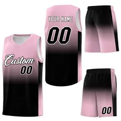 Light Pink Black Gradient Basketball Jersey Sports Uniform 7