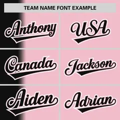 Light Pink Black Gradient Pinstripe Baseball Jersey 3