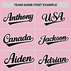 Light Pink Black Half Stripe Authentic Baseball Jersey 3