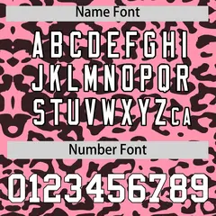 Light Pink Black Leopard Print Baseball Jersey 4
