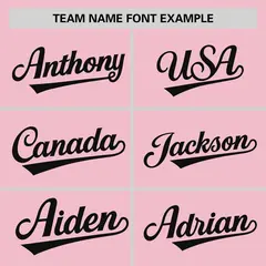 Light Pink Black Pinstripe Raglan Baseball Jersey 3