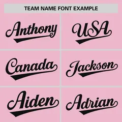 Light Pink Black Raglan Sleeves Authentic Baseball Jersey 3