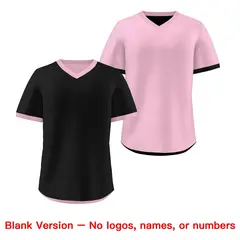 Light Pink Black Reversible Pullover Baseball Jersey 9
