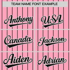 Light Pink Black Stripe Raglan Baseball Jersey 3