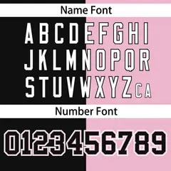 Light Pink Black Stripe-Solid Combo Baseball Jersey 4