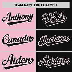 Light Pink Black Two Tone Striped Authentic Baseball Jersey 3