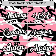 Light Pink Black White Camo Gradient Fashion Baseball Jersey 3