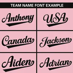 Light Pink Black-White Color Block Authentic Baseball Jersey 3