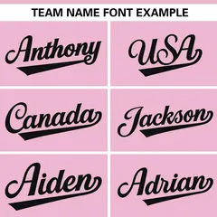 Light Pink Black-White Side Two-Tone Baseball Jersey 3