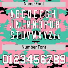 Light Pink Bright Green Black Camo Sleeveless Baseball Jersey 4