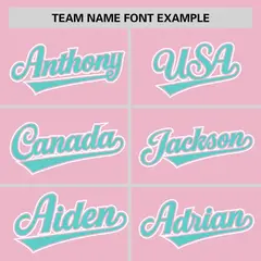 Light Pink Bright Green Half Stripe Baseball Jersey 3