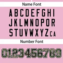 Light Pink Camo Font Authentic Baseball Jersey 4