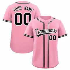 Light Pink Classic Authentic Baseball Jersey 1