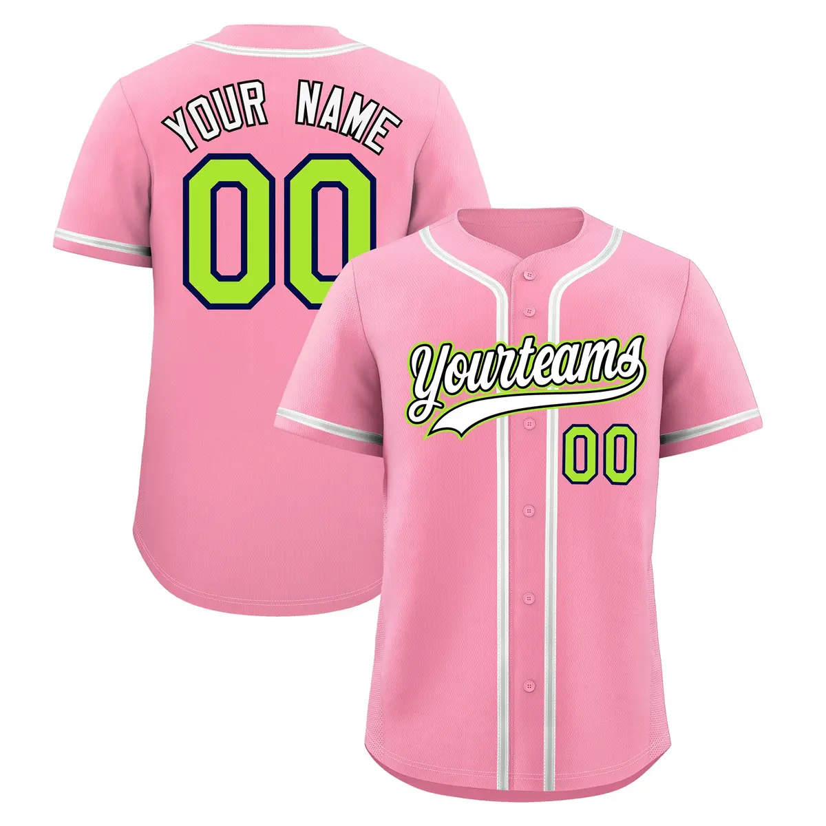 Light Pink Classic Style Baseball Jersey Uniform