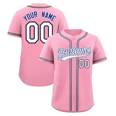 Light Pink Classic Style Lightweight Baseball Jersey