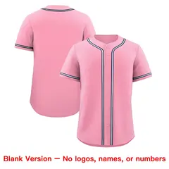 Light Pink Classic Style Lightweight Baseball Jersey 8