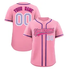 Light Pink Classic Style Lightweight Baseball Jersey 1