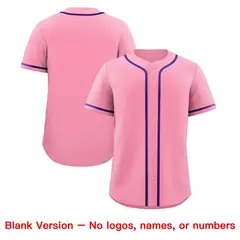 Light Pink Classic Style Lightweight Baseball Jersey 8