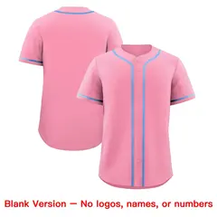 Light Pink Classic Style Lightweight Baseball Jersey 8