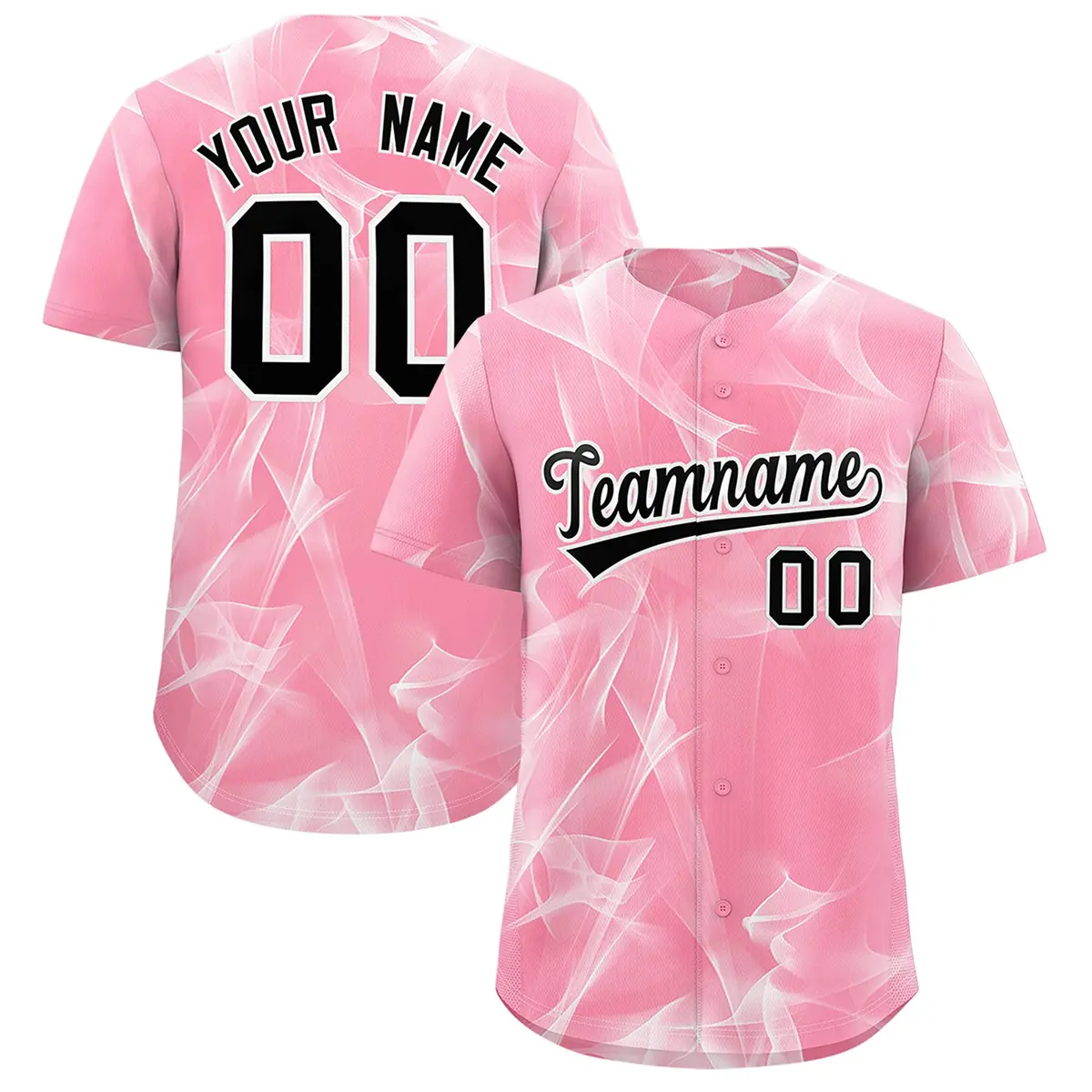 Light Pink Fumes Graffiti Pattern Authentic Baseball Jersey