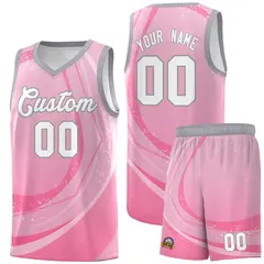 Light Pink Galaxy Graffiti Pattern Basketball Jersey