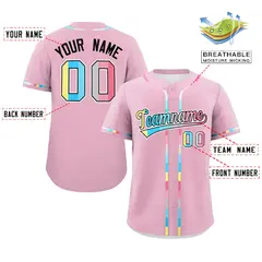 Light Pink Genderflux Pride Month Classic Baseball Jersey 2