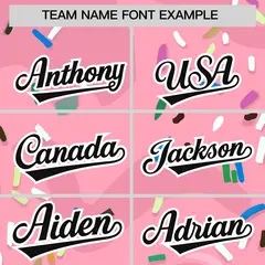Light Pink Ice Cream Cone Graffiti Fashion Baseball Jersey 3