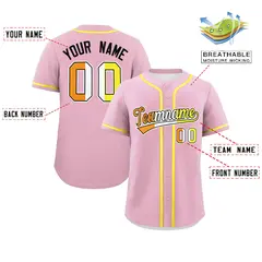 Light Pink Maverique Pride Month Baseball Jersey 2