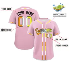 Light Pink Maverique Pride Month Baseball Jersey 2