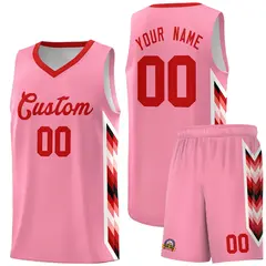 Light Pink Mosaic Gradient Basketball Jersey 1