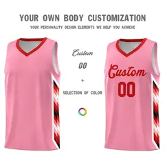 Light Pink Mosaic Gradient Basketball Jersey 3