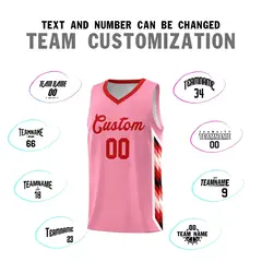 Light Pink Mosaic Gradient Basketball Jersey 4