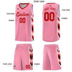 Light Pink Mosaic Gradient Basketball Jersey 5