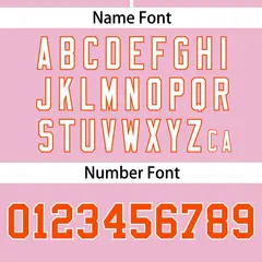 Light Pink Orange Flame Graffiti Authentic Baseball Jersey 4