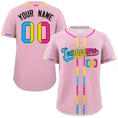 Light Pink Pansexuality Pride Month Baseball Jersey 1
