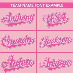 Light Pink Pink Color Block Raglan Sleeves Baseball Jersey 3
