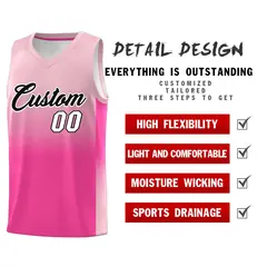 Light Pink Pink Gradient Fashion Sets Basketball Jersey 2